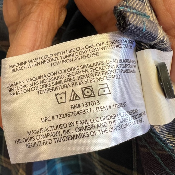 Orvis Classic Collection Plaid Button-Up Shirt L Ventilated Outdoor - Picture 4 of 4